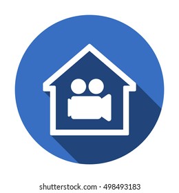 Video camera  icon. Flat design.