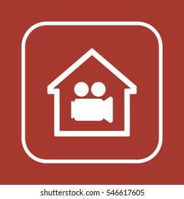 Video camera  icon. Flat design.