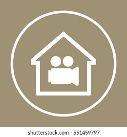 Video camera  icon. Flat design.