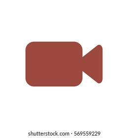 Video camera Icon, flat design style