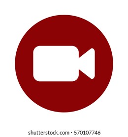 Video camera Icon, flat design style
