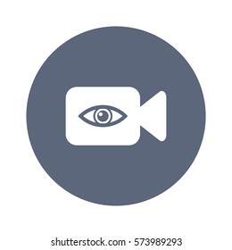 Video camera Icon, flat design style