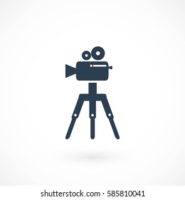 Video camera icon, flat design best vector icon