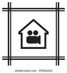 Video camera  icon. Flat design.