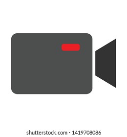 Video camera icon. flat illustration of Video camera vector icon for web