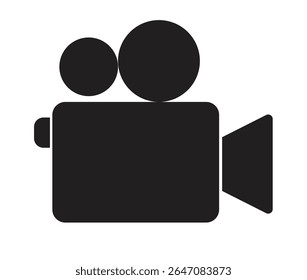 Video camera icon flat illustration of vector icon on white background.