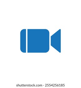 Video camera icon Flat line illustration