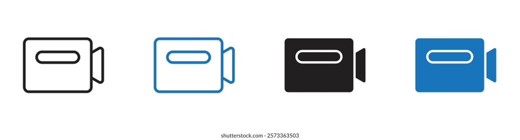 Video camera icon Flat line symbol