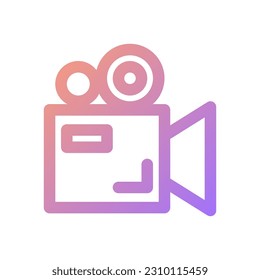 vector de estilo plano de icono de cámara de vídeo