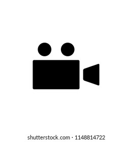 Video camera icon flat trendy