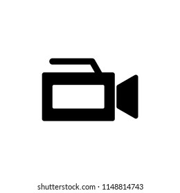 Video camera icon flat trendy