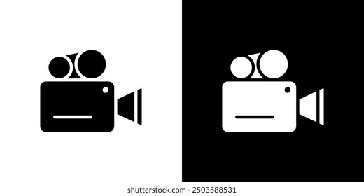 Video camera icon Flat vector set outline