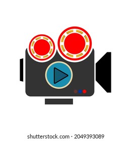 diseño flatico de icono de cámara de vídeo
