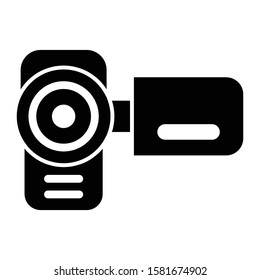 video camera icon glyph vector design