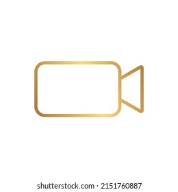 Video camera icon with gold gradient