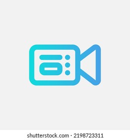 Video camera icon in gradient style about user interface, use for website mobile app presentation