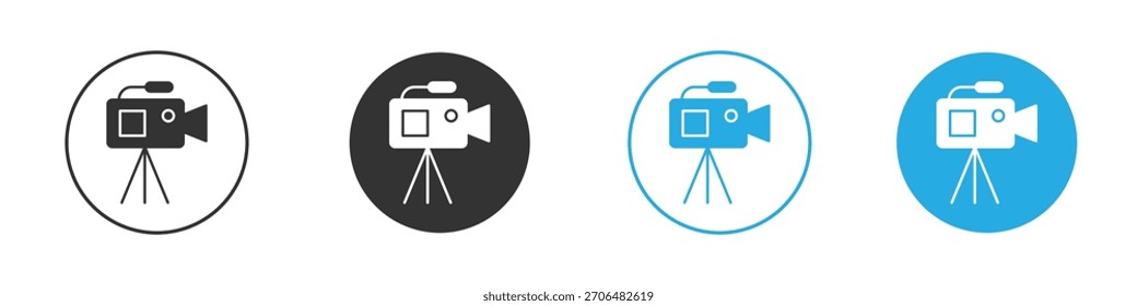 Video camera icon. Graphic icon design template