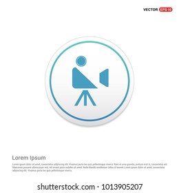 Video Camera Icon Hexa White Background icon template