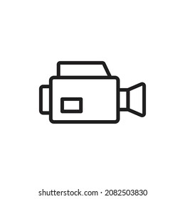 Videokamera-Symbol. Hochwertige Symbole, geeignet für grafische Elemente für Unternehmen und Film, Internet, Webdesign, Apps, Zeichens- und Farbbücher, Printmedien usw. EPS10-Vektorsymbol