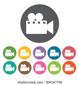 Video Camera Icon icons set. Vector Illustration eps10