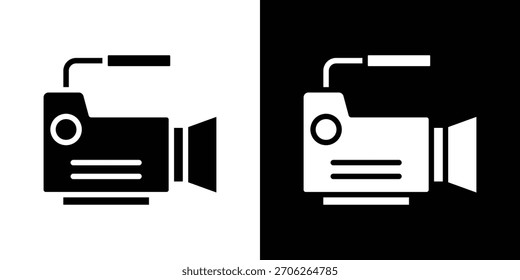 Video camera icon illustration doodle. Flat illustration vector set