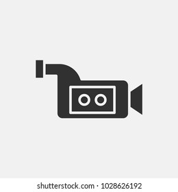 Video camera icon illustration isolated vector sign symbol