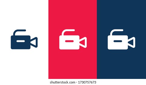 Icono de cámara de vídeo ilustración de símbolo vectorial aislado