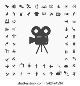 Video camera icon illustration isolated vector sign symbol
