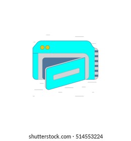 Video camera icon or illustration in outline style