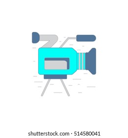 Video camera icon or illustration in outline style