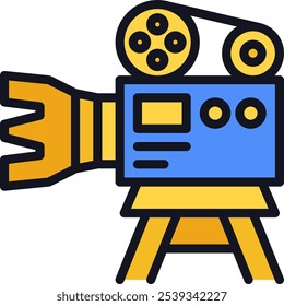 video camera icon illustration for web, app, presentation, infogaphics or etc