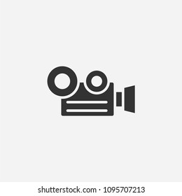 Video camera icon illustration,vector cinema sign symbol