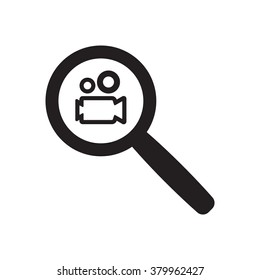 Video  camera  icon,  isolated. Flat  design.