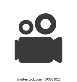Video  camera  icon,  isolated. Flat  design.
