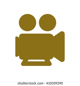 Video  camera  icon,  isolated. Flat  design.