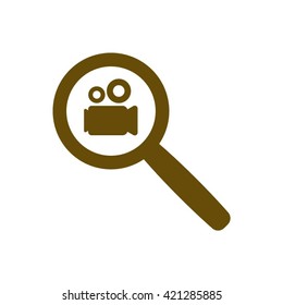 Video  camera  icon,  isolated. Flat  design.