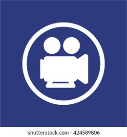 Video  camera  icon,  isolated. Flat  design.