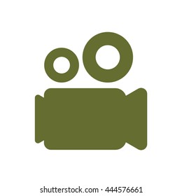 Video camera   icon,  isolated. Flat  design.