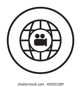 Video camera   icon,  isolated. Flat  design.