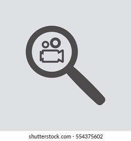 Video  camera  icon, isolated. Flat  design. 