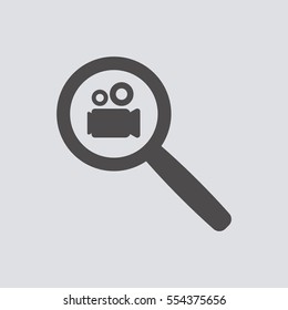 Video  camera   icon, isolated. Flat  design. 