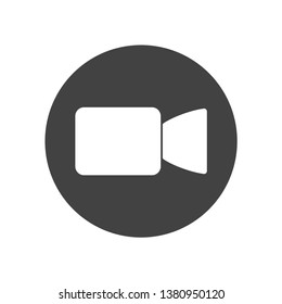 Video camera icon isolated on white background. Cinema, movie concept. Vector flar design