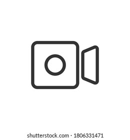 Video camera icon isolated on white background. Multimedia symbol modern, simple, vector, icon for website design, mobile app, ui. Vector Illustration