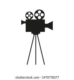 Video camera icon isolated on white background. Vector illustration