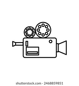 video camera icon isolated on white background