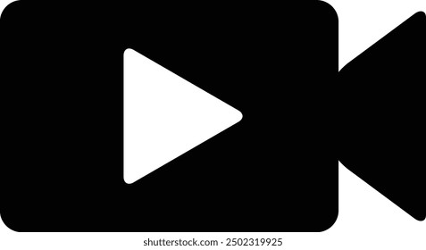 The video camera icon isolated on white background