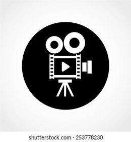 Video camera Icon Isolated on White Background