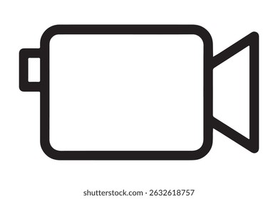 Video camera icon isolated on white background