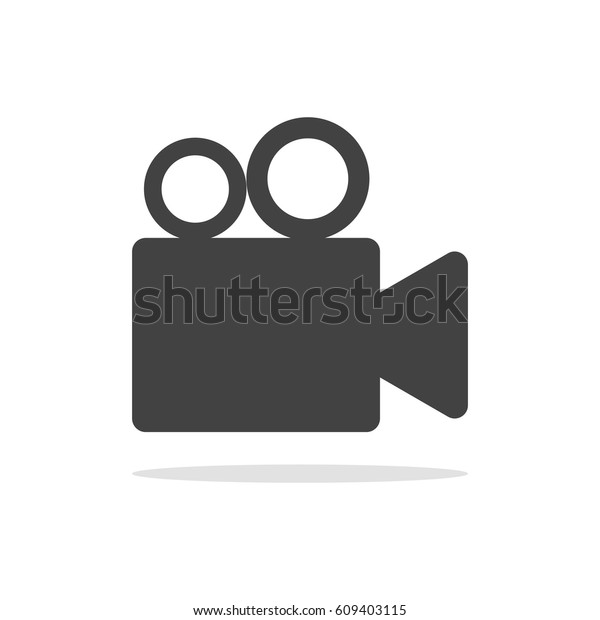 Video Camera icon Isolated on white background\
,Flat style.