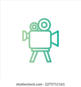 video camera icon with isolated vektor and transparent background.